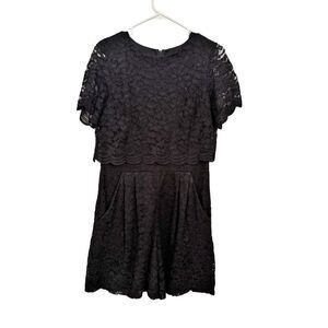 Taylor Black Elegant Lace Romper
